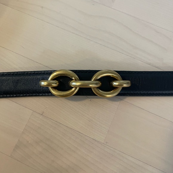 SOLD - Saint Laurent Chain-Embellished Leather Belt - Picture 5 of 10